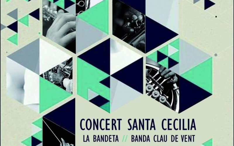 Concert de Santa Cecília 2016  Bandeta de nivell elemental i la Banda Clau de Vent, amb la col·laboració del Cor Jove