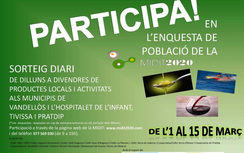 participa sorteig diari Enquestes de població de la MIDIT