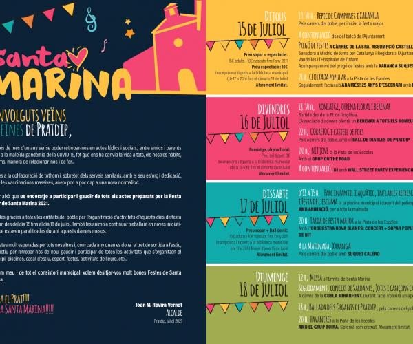 Festes de Santa Marina Pratdip 2021