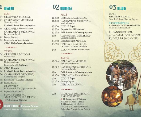 XXIII Mercat Medieval de l'Hospitalet de l'Infant 2018