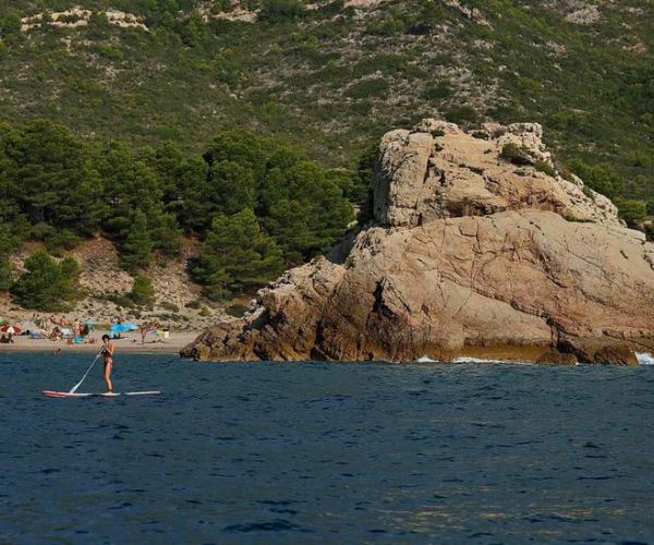 escuriones padel surf, excursions padel surf, platja del torn