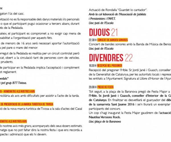 Festas de Sant Jaume Santiago San Jaime Tivissa Almadrava Masriudoms